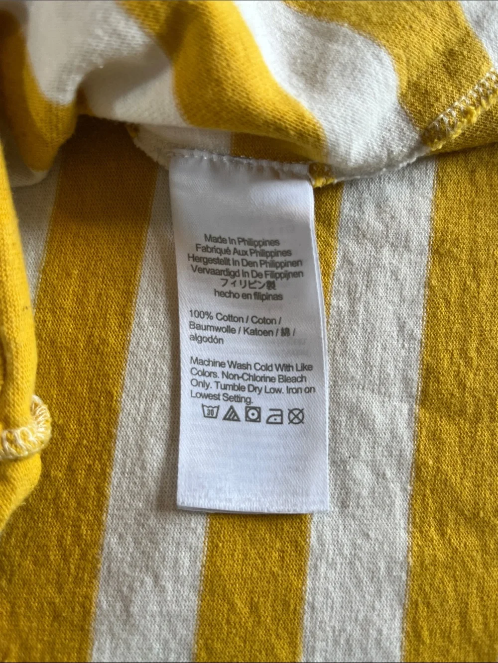 J. Crew Relaxed Boatneck Tee in Mustard Yellow and White Stripe
